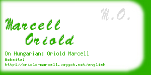 marcell oriold business card